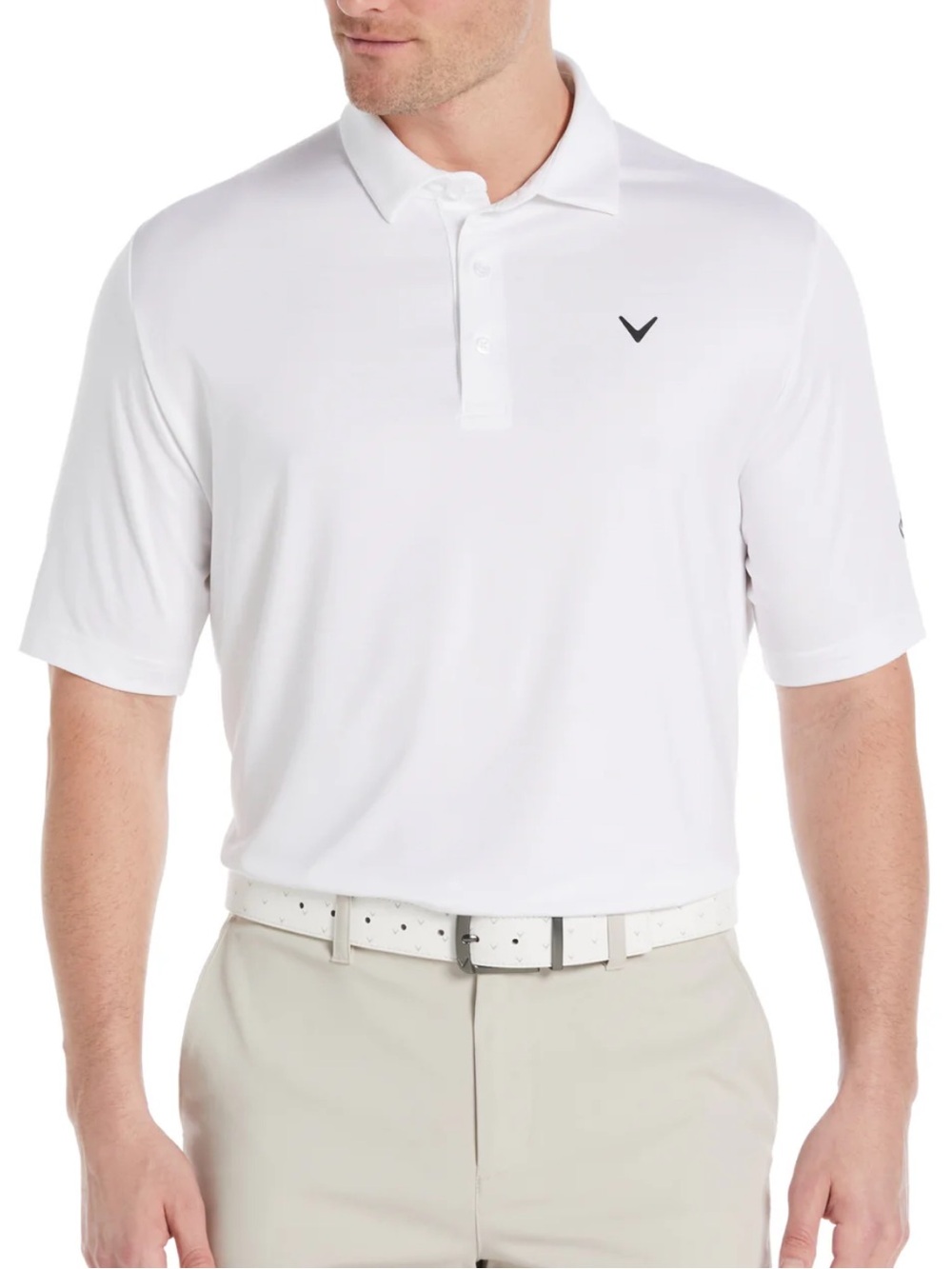 NWT Callaway Men's White Golf Polo Sizes M, XL & XXL